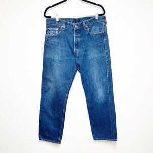 Levi’s Mens Classic 501 Button Fly medium wash jeans Sz 36/32